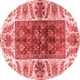 thumbnail image 1 of Ahgly Company Indoor Round Abstract Red Modern Area Rugs, 6' Round, 1 of 4