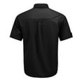 thumbnail image 3 of WREESH Men's Workwear Solid Color Cargo Zipper Pockets Short Sleeve Turndown Collar Button Down Shirt Black, 3 of 5