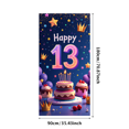 thumbnail image 1 of Colorful 13th Birthday Backdrop Banner with Cakes Balloons and Crown Elements Party Supplies Photography Props Birthday Party Decorations Happy Birthday Decor Backdrop, 1 of 4