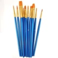 thumbnail image 1 of 10 Pcs Paint Brushes Set Paint Brushes Artist Brush (Blue), 1 of 5