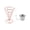 Rose Gold, variant on Cone Shaped French Fry Cup Holders, Stainless Steel Serving Basket, Chip Dipping Set Snack Display Stand for Restaurant Party Picnic