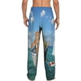 thumbnail image 3 of Balery Two Brave Cats Are Floating On The Sea Iceberg print Men's Pajama Pants,Ultra Lightweight Pjs,Lounge Pant-Medium, 3 of 9