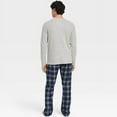 thumbnail image 2 of Hanes Premium Men's Waffle Knit Crew Sleep Pajama Set - Blue, XXL, 2 of 2
