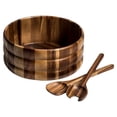 thumbnail image 2 of Kalmar Home Extra Large Acacia Wood Salad Bowl with 2 Serving Utensils, Brown, 2 of 4