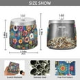 thumbnail image 2 of Yayeee Ashtray with Lid for Cigarette Smokeless Stainless Steel Home Ash Holder, Blue Colorful Flowers, 2 of 7