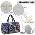 thumbnail image 7 of Garronmavis Eagle American Flag Large Quilted Duffle Bag for Women, Weekender Overnight Bag Carry On Travel Gym Bag with Zipper Pockets, 7 of 7