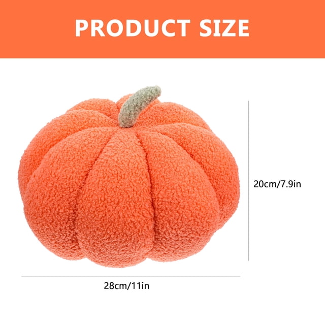 Greenadscape Pumpkin Shape Throw Pillow for Home 1Pack Orange PP Cotton for Fireplace