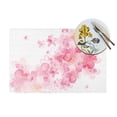 thumbnail image 4 of YFYANG Washable Heat-Resistant Placemats, 70% PVC/30% Polyester, Pink Watercolor Flowers Kitchen Table Mat, 12" x 18" 1 Pcs, 4 of 6