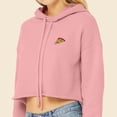 thumbnail image 5 of Dalix Pizza Embroidered Fleece Cropped Hoodie Cold Fall Winter Women in Pink XL X-Large, 5 of 5