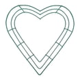 thumbnail image 3 of Anillos de guirnaldas de de en forma de corazón Artesanías de bricolaje Formulario de corona de hierro colgante para jardín de jar, 3 of 9