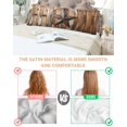 thumbnail image 4 of Country Star Brown Satin Pillowcase for Hair and Skin with Zipper, Soft Breathable Cooling Silk Pillow Cases, Western Texas Vintage Farmhouse Wooden Body Pillow Covers Bed Pillows 20"x54", 4 of 6