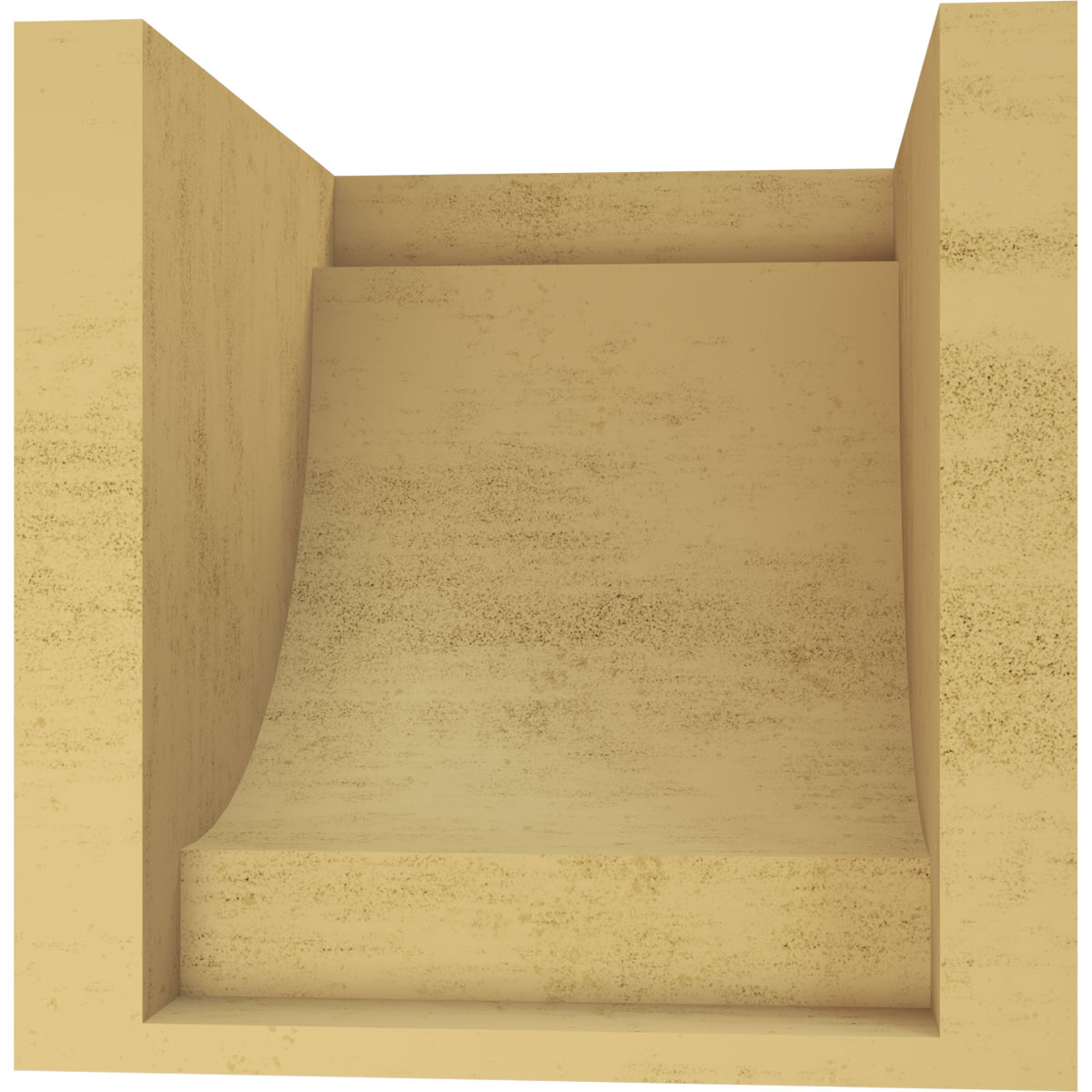 8"W x 8"D x 8"H Wide Alpine Rough Cedar Woodgrain TimberThane Corbel, Primed Tan