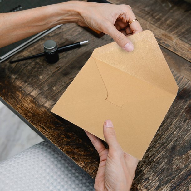 unbranded 50Ud Sobres Dorados Para Empaques Decorativos De Tarjetas Y Cartas Con Estilo Vintage