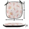 thumbnail image 3 of Cartoon Chair Seating Cushion, Pattern with Flying Fairies Setting on Moon Riding Swan Stick, Soft Seat Pads for Office with Anti-slip Backing, 16"x16", Rose Earth Yellow Pink, by Ambesonne, 3 of 6