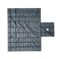 18' x 27' Black Lumber Tarp for Heavy Duty Truck Cargo - 18 Oz Vinyl Flatbed Tarps with 5' Drop - Waterproof Tarp for Trailers to Protect Cargo from Wind, Rain, Snow and Sun