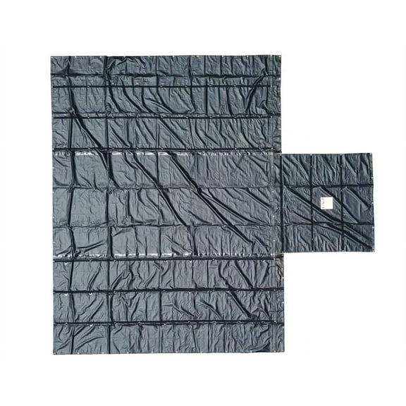 18' x 27' Black Lumber Tarp for Heavy Duty Truck Cargo - 18 Oz Vinyl Flatbed Tarps with 5' Drop - Waterproof Tarp for Trailers to Protect Cargo from Wind, Rain, Snow and Sun