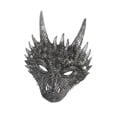 thumbnail image 2 of Disfraz De Cosplay Con Máscara De Dragón, Tocado Novedoso Para Juegos De Rol, Fiesta De Cumpleaños, Color Plateado Plata, 2 of 10