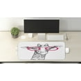 thumbnail image 2 of Funny Computer Mouse Pad, Hipster Animal Retro Fashion Round Glasses Summer Time Love Hand Drawn Style, Rectangle Non-Slip Rubber Mousepad Large, 31" x 12" Gaming Size, White Pink, by Ambesonne, 2 of 2