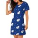 thumbnail image 2 of Fotbe Moon Lamb Bata de Dormir para Mujer con Estampado, Camisón de Algodón de Manga Corta, Ropa de Dormir Casual, 2 of 6