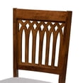 thumbnail image 5 of Baxton Studio Genesis Modern Grey Fabric and Walnut Brown Finished Wood 7-Piece Dining Set, 5 of 10