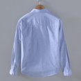 thumbnail image 5 of XDZJLR Mens Shirts Lapel Solid Soft And Comfortable Long Sleeve Shirts for Men, 5 of 5