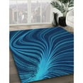 thumbnail image 2 of Ahgly Company Indoor Round Patterned Blue Dress Blue Area Rugs, 4' Round, 2 of 6