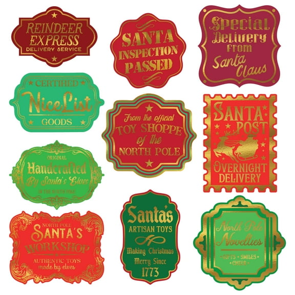 Christmas Gift Label Sticker Extra Large Stickers for Xmas Presents Funny Adhesives with Memes