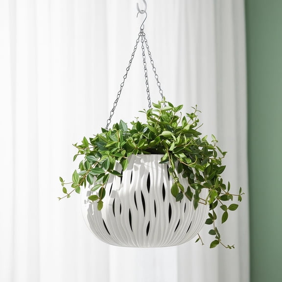 Self Watering Hanging Planters, Hanging Basket Flower Plant Pot for Indoor Outdoor Plants