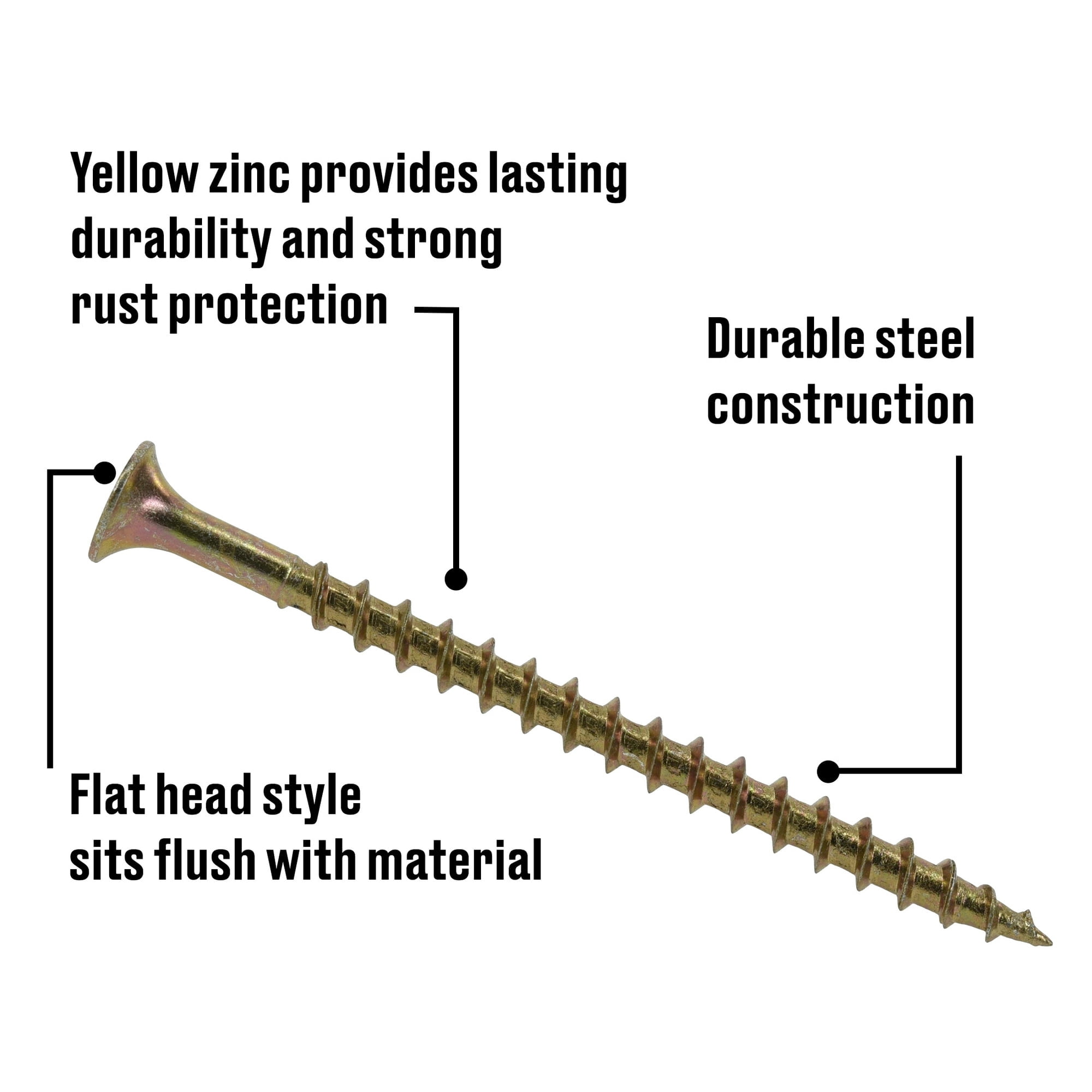 Fas-n-Tite Interior Wood Construction Screws, 4 Size Variety, Steel, Zinc Finish, 465 pack