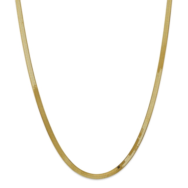 Chaîne en Chevrons Soyeux Or Jaune 14K 4.0mm