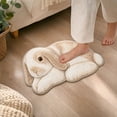 thumbnail image 4 of Cute Rabbit Shaped Area Rug Bunny Floor Mat, Non-Slip Soft Plush Bedroom Bathroom Doormat, Cute Animal Indoor Home Decor Gift, 20 x 30 Inch Decorative Mat, 4 of 6