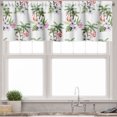 thumbnail image 3 of Ambesonne Palm Tree Valance & Curtain, Flamingo Hibiscus Art, 55"x45", Multicolor, 3 of 6