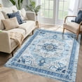 thumbnail image 2 of CAROMIO 8' x 10' Area Rug for Living Room Boho Vintage Floral Bedroom Rug, Blue, 2 of 5