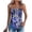Blue-A, variant on Women's Floral Tank Tops Plus Size Spaghetti Strap Irregular Hem Blouse Vacation Casual Comfy Beach Camisoles (XL, Sky Blue)