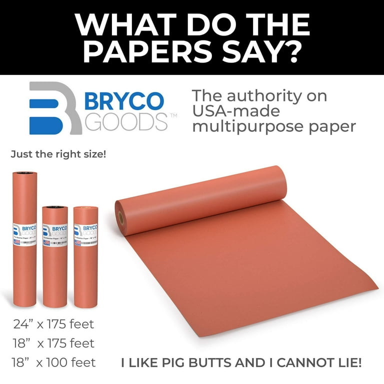 Bryco Goods Pink Butcher Paper Roll - 18 Inch x 175 Feet (2100 Inch) - Food  Grade Peach Wrapping Paper for Smoking Meat of all Varieties - Made in USA