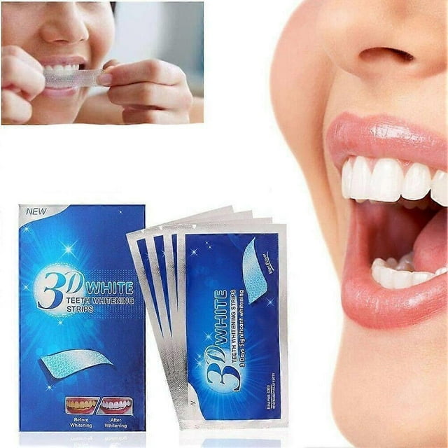 28 3D Professional Teeth Whitening Tooth bleaching Safe strips kit 14 Pouches