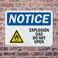 thumbnail image 4 of (2 Pack) Explosive Gas Do Not Open OSHA Notice Sign 18 Inch X 12 Inch Indoor / Outdoor Rust-Free Aluminum Metal Signs for Workplace, Workshop, and Construction Site, Made in the USA, 4 of 8