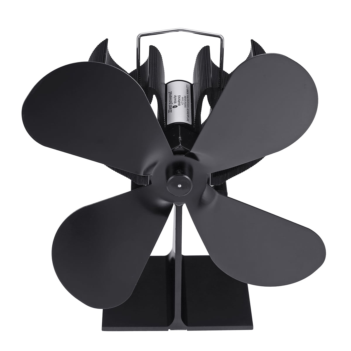 Valiant 2 Blade Stove Stainless Steel Fan in Black for Wood Stove