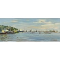 thumbnail image 2 of Koopmans, Gosse 24x12 Black Ornate Wood Framed with Double Matting Museum Art Print Titled - Skûtsjesilen Traditional Sailing, 2 of 4