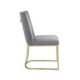 thumbnail image 3 of 19 Inch Gold Metal Legs Velvet Dining Chairs, Modern Dining Chair with High-Density Foam Chair, Simple Upholstered Dining Chairs, Accent Desk Chair Dining Room, Kitchen(Gray,Set of 8), 3 of 10