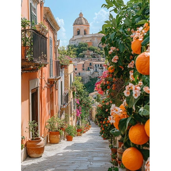 Italian Street View Canvas Wall Art/PrintPerfect for Living RoomBedroomKitchenBathroom Decoration.