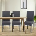 thumbnail image 3 of Stretch Chair Covers Set of 6 Universal Dining Room Chair Covers Washable Modern Chair Covers for Dining Room Decor Restaurant Hotel Bouquet,Dark Grey, 3 of 5