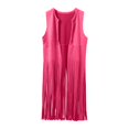 thumbnail image 4 of WEIYLL Cardigan for Women Fringe Vest 70S Hippie Sleeveless Western Suede Tassel Leather Hot Pink Going Out Fall Tops ,S, 4 of 7