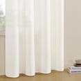 thumbnail image 6 of PHOENIGON Polyester Linen Textured Light Filtering Semi-Sheer Grommet Curtain Pair, 6 of 13
