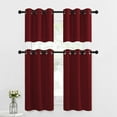 thumbnail image 5 of NICETOWN Short Blackout Curtains for Small Window, Light Blocking Thermal Insulated Curtains Privacy Grommet Window Treatment, 42"x36", Red, 2 Panels, 5 of 7