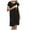 Black, variant on pstuiky Womens Maternity Dress Summer Solid Color Drop Shoulder Mid-Length Dress Casual Slim Fit Short Sleeve Sundress Pregnancy Clothes