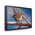 thumbnail image 3 of Designart 'Wren Bird On Branch In Winter' Farmhouse Framed Canvas Wall Art Print, 3 of 5
