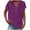 Purple 1, variant on Sevevn Women's Fashion Solid Button Shirt Female V-Neck Loose T-shirt Blouse Deal of the Week Brown L