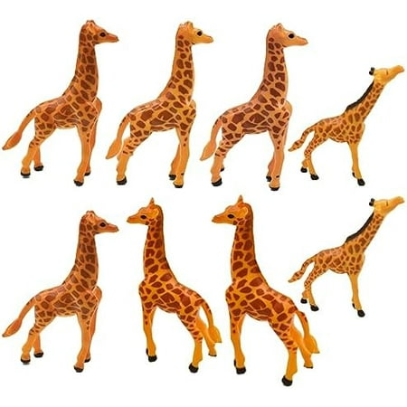 8Pcs Miniature Giraffe Figurines 3inch Mini Safari Wild Jungle Animals Figures Set Resin Cake Toppers for DIY Moss Succulent Landscape Terrarium Birthday Party Home Decors$$Garden & Patio