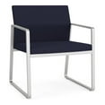 thumbnail image 1 of Gansett Reception Waiting Oversize Guest Chair / Silver Steel / Navy Blue, 1 of 5